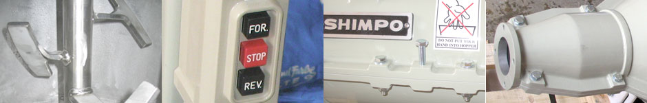 detailní fotografie šnekového lisu Shimpo PMX-060